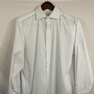 Todd Snyder Men's Slim Fit White 2 Ply Cotton Dress Shirt
